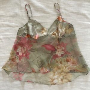Vintage Floral Camisole (Satin & Sheer)